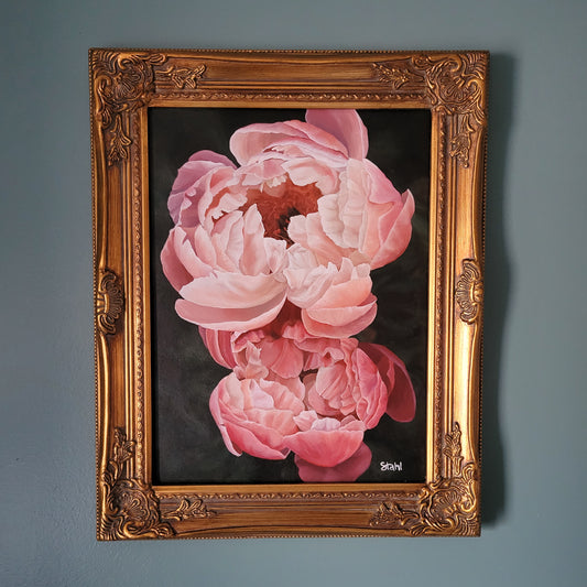 Elysium Original Peony Acrylic Painting