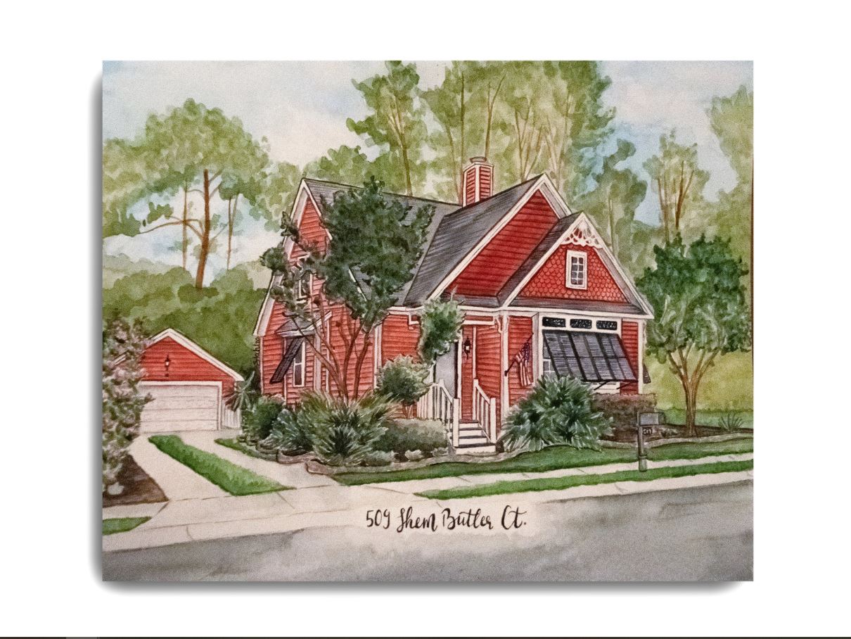 Custom Watercolor House Painting
