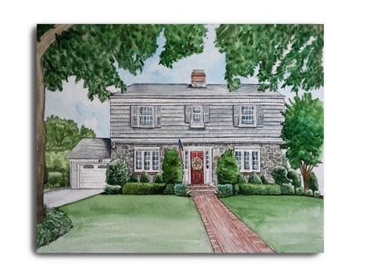 Custom Watercolor House Painting