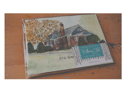 Custom Watercolor House Painting